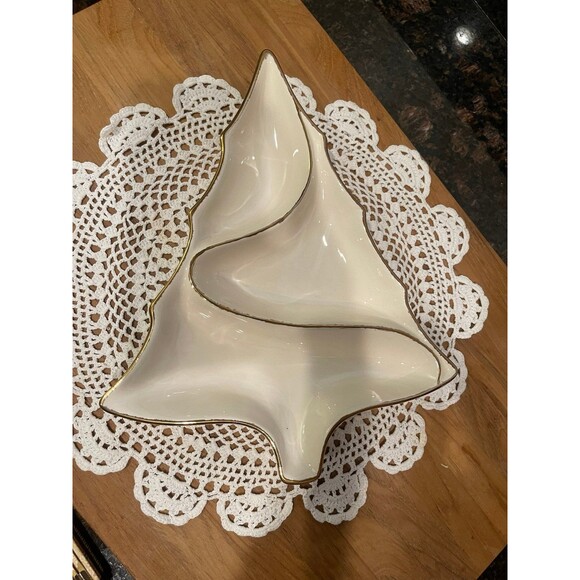 Vintage Ceramic Christmas tree nut tray - Picture 3 of 6